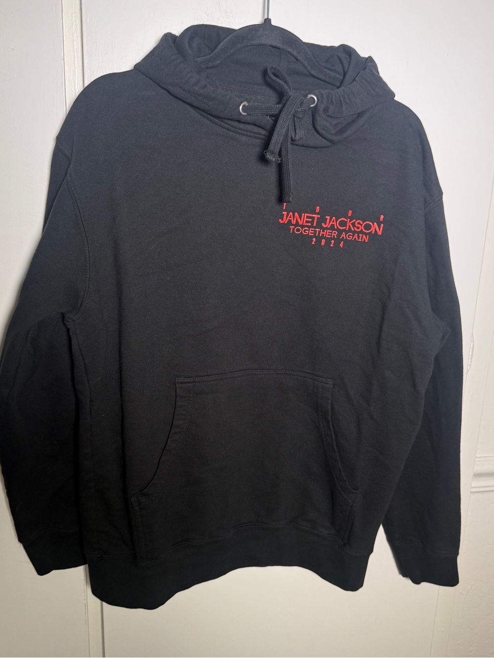 Janet Jackson 2024 Together Again Concert Tour Black Hoodie Sweatshirt M